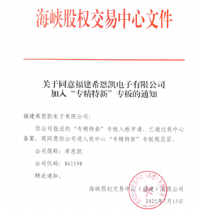 CNK Electronics entra con successo nel consiglio speciale 