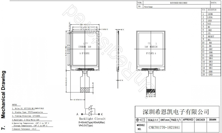 1 77 Inch Tft Lcd Module Ips